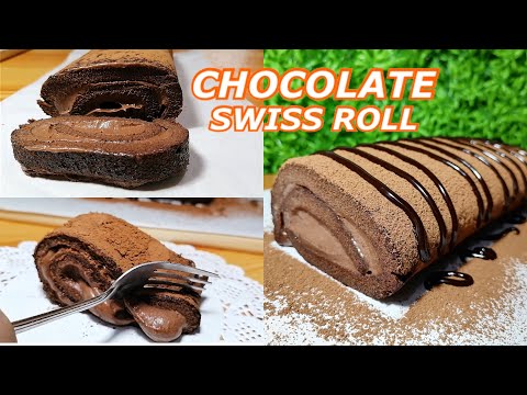 HOW TO MAKE CHOCOLATE SWISS ROLL | SUPER SIMPLE AND EASY RECIPE