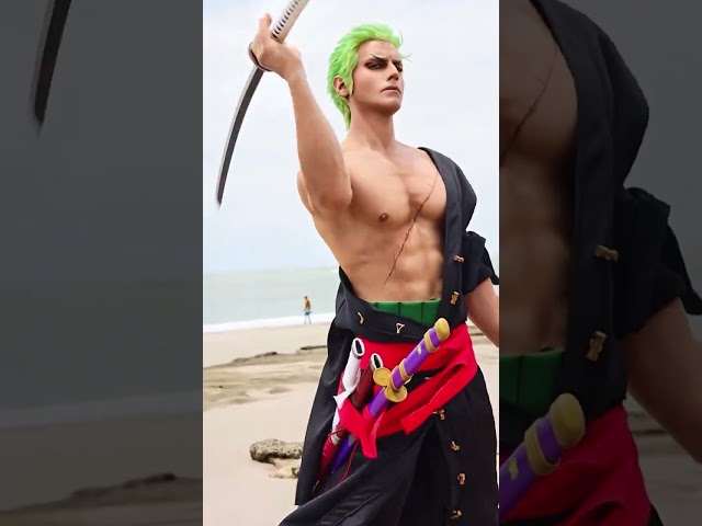 Vídeo relacionado con Chaks - Disfraz de Zoro para hombre, traje oficial de One Piece, conjunto anime de 2 piezas con abrigo y cinturón para cosplay y carnaval