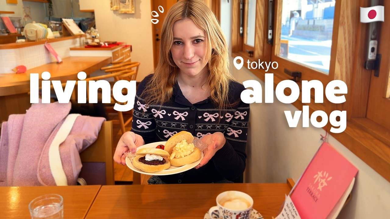 living alone in tokyo  🍡 cherry blossoms, cafe hopping, new apartment furniture | vlog