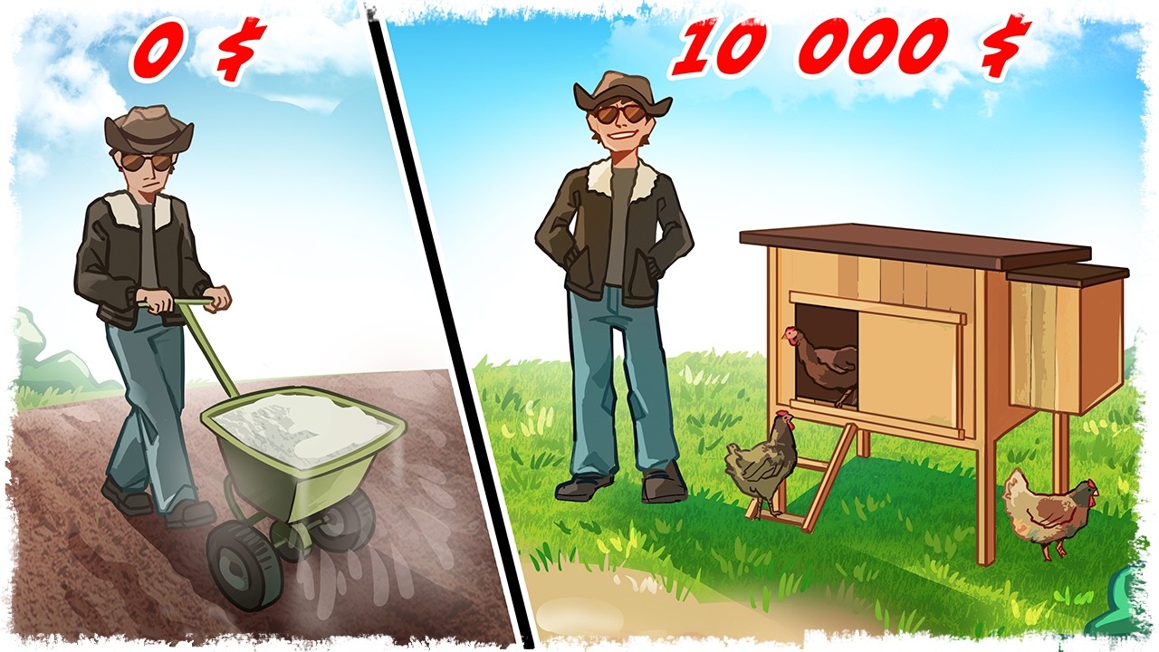 НАЧАЛИ С 0$ В ДЕРЕВНЕ НА ФЕРМЕ, ТЕПЕРЬ У НАС КУРЫ И НЕ ТОЛЬКО!!! (Серия: 3)