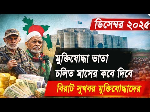 ডিসেম্বর ২০২৫ মাসের মুক্তিযোদ্ধা ভাতা খবর\মুক্তিযোদ্ধা ভাতা খবর | মাসিক ভাতা ছাড়ের সময়সূচি