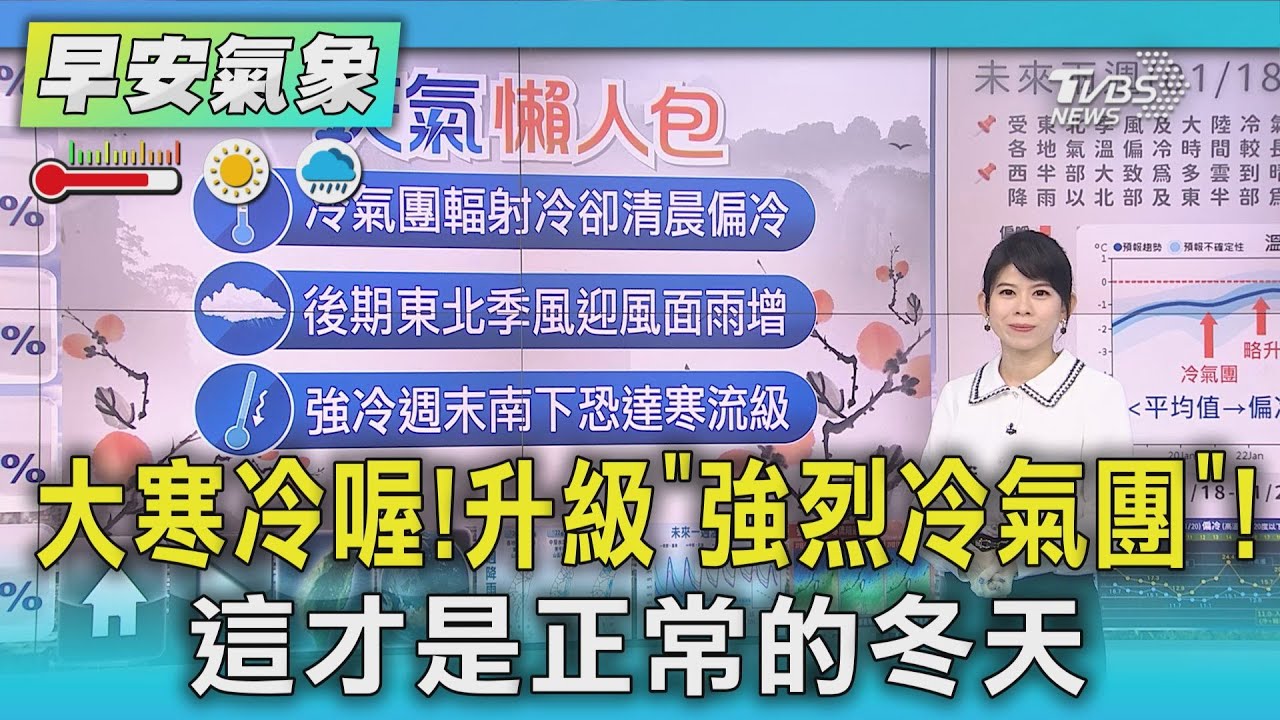 天氣/大寒冷喔! 升級「強烈冷氣團」!這才是正常的冬天