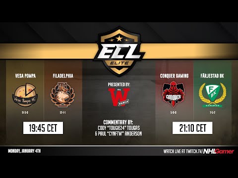 Vesa Pompa vs FILADELPHIA & Conquer Gaming vs Färjestad BK - ECL 11 (Elite) | NHL 21 EASHL 6s