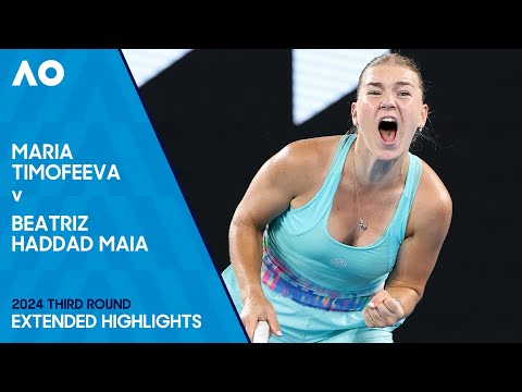 Maria Timofeeva v Beatriz Haddad Maia Extended Highlights | Australian Open 2024 Third Round