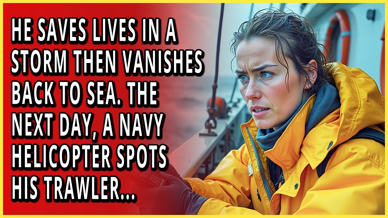He Saves Lives In A Storm Then Vanishes Back to Sea. The Next Day, Navy Helicopter Spots His Trawler
