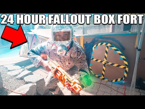 2 STORY FALLOUT BOX FORT!! 📦 24 Hour Challenge! Video