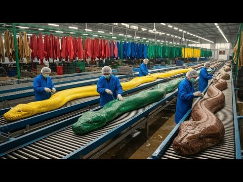 Inside the Snake Leather Factory–Watch How Colorful Snake Skin Becomes Million-Dollar Luxury Fashion
