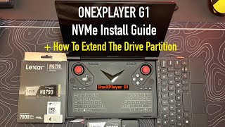 Onexplayer G1 NVMe 4TB 2280 Install and How To Extend The Partition