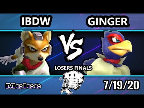 GOML 2020 SSBM LOSERS FINALS - PG | iBDW (Fox) Vs. Ginger (Falco) Melee
