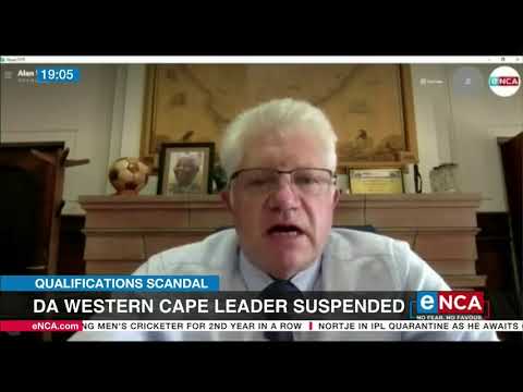 DA Western Cape leader suspended