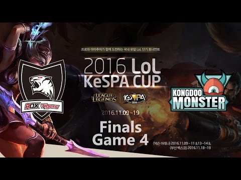 [2016 KeSPA Cup] Finals - ROX vs KDM Game 4 highlights