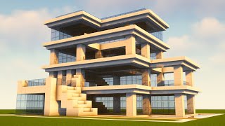 Minecraft - How to build a Easy Big Modern House