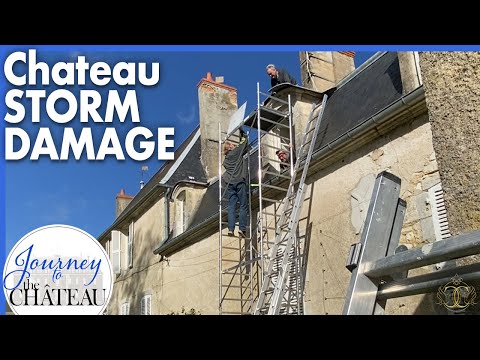 REPAIRING the Storm Ciarán DAMAGE to the Chateau Roof - Journey to the Château, Ep. 144