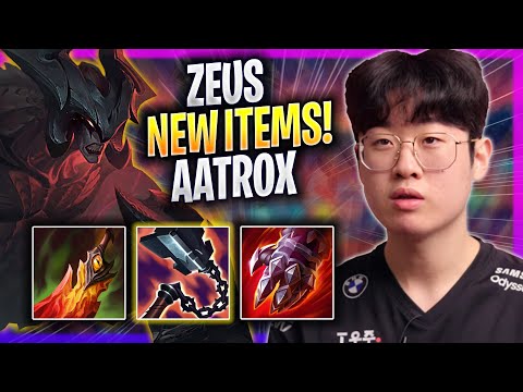 ZEUS TRIES AATROX WITH NEW ITEMS! - T1 Zeus Plays Aatrox TOP vs K'sante! | Season 2023