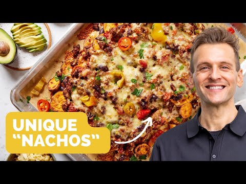 Sweet Potato Chili Nachos | Great appetizer/snack for game day!