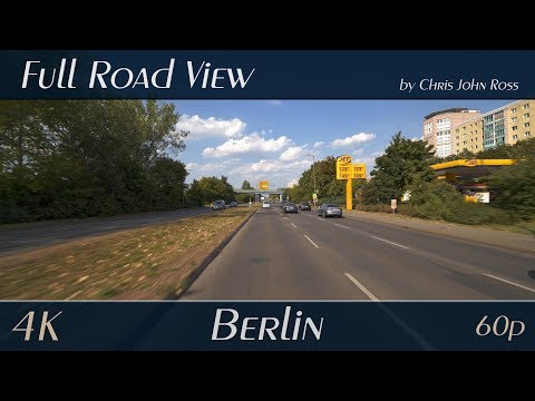 Berlin, Germany: Marzahn - Märkische Allee, B158 - 4K (UHD/2160p/60p) - Autofahrt - Car Ride Video