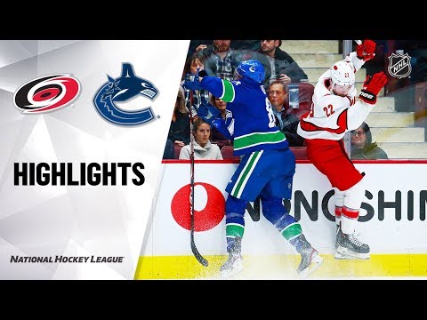 NHL Highlights | Hurricanes @ Canucks 12/12/19