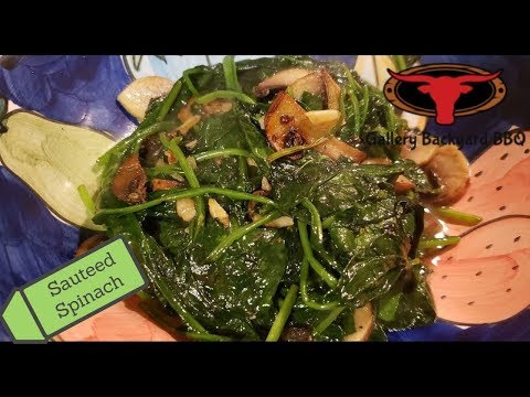 Sauteed Spinach Mushrooms and Garlic...