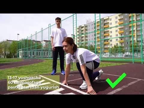 13 - 17 yosh: 60 metrga yugurish