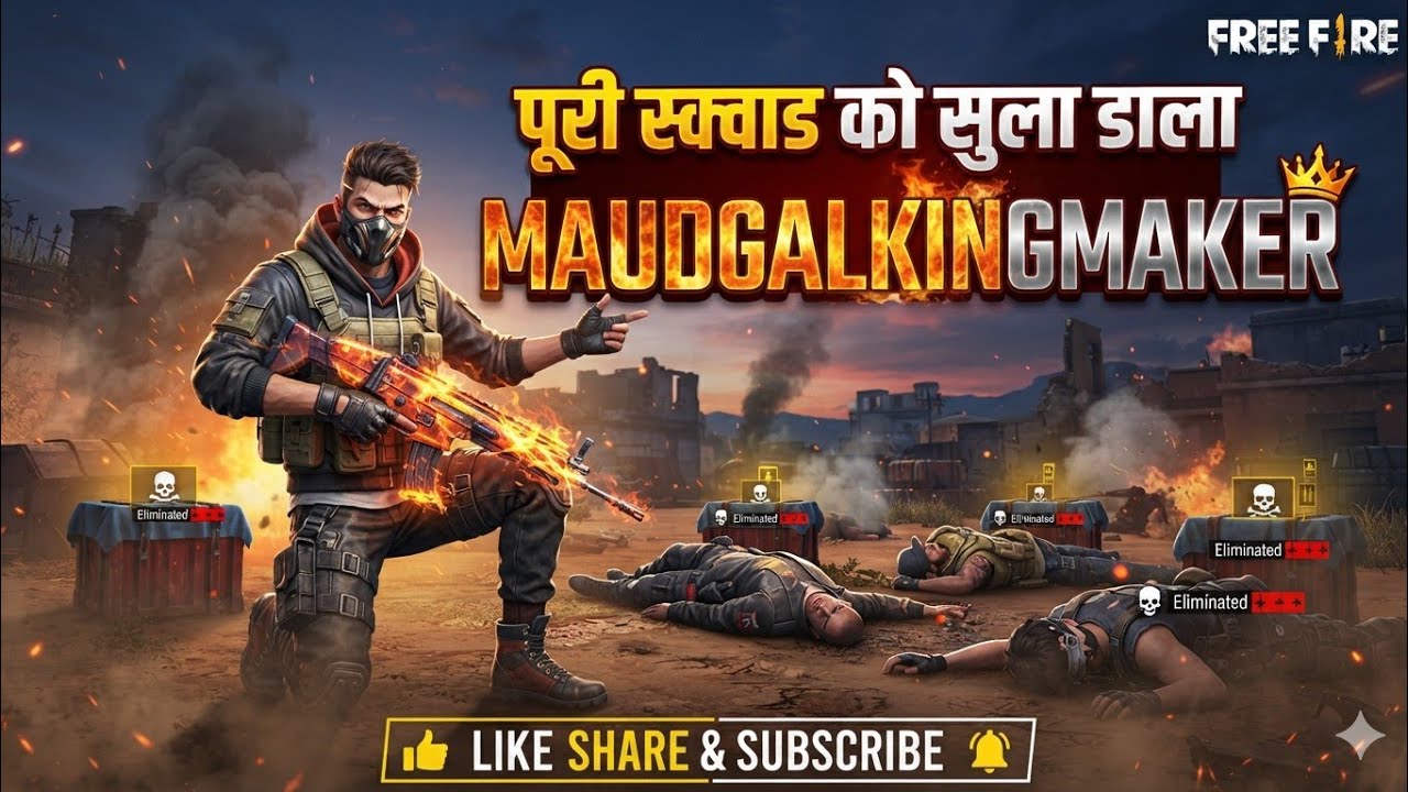 1 Vs 4: पूरी स्क्वाड को सुला डाला! 🥵 | MAUDGALKINGMAKER Free Fire #freefire #freefireindia #viral 