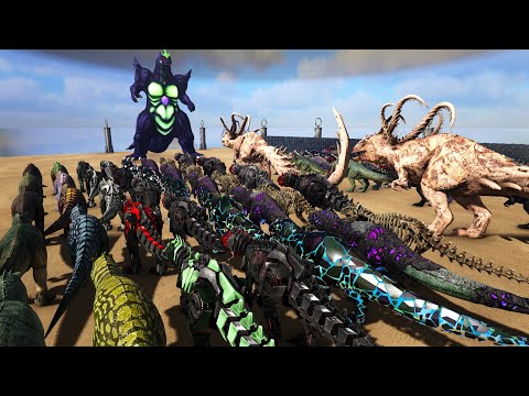 SUPER GODZILLA vs TEAM GIGA | Ark Battle