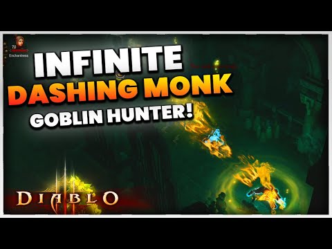 Diablo 3 INFINITE DASH MONK Rainbow Goblin Farming Build Guide! (Season 27)