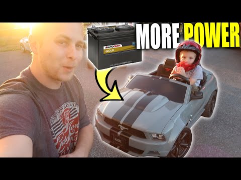 Power Wheels Gets MODDED with 12v Car Battery Upgrade