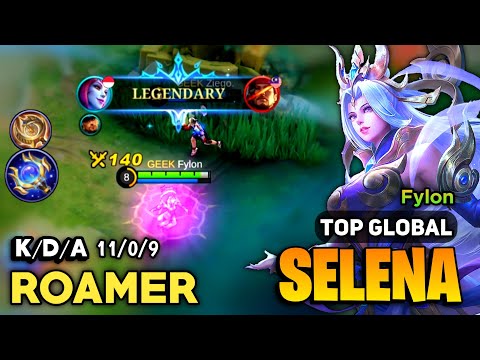 Roamer Selena Legendary Gameplay [ Selena Best Build Top Global ] Fylon - Mobile Legends