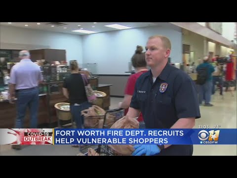 Fort Worth Fire Recruits Help Vulnerable Shoppers At Local Grocery Stores