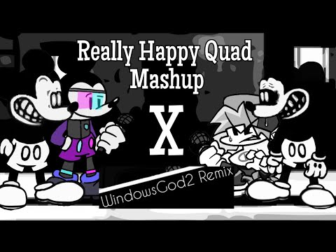 fnf really happy quad mashup everyone sings x neo x @WindowsGod2 remix x neo fanmade