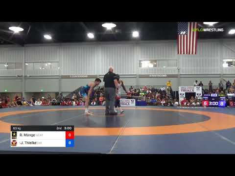 2018 Senior Greco Roman WTT/Greco Roman 63 RR Rnd 1 - Ryan Mango (WCAP) Vs. Jesse Thielke (LOG).mp