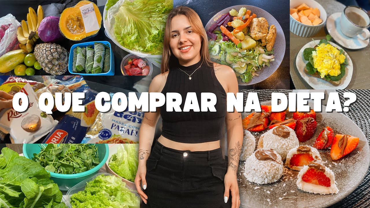 VLOG: O QUE COMPRAR NA DIETA? Mostrei tudo o que eu compro, Receitas doces, Musculação em casa!