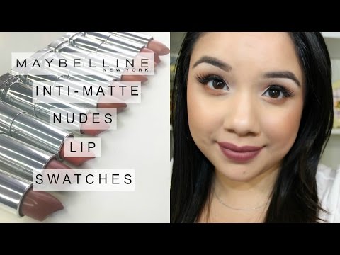 NEW Maybelline Inti-Matte Nudes | Lip Swatches Video