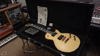 Video thumbnail for ESP Eclipse I CTM Vintage White EMG 4-Knob Les Paul Guitar Up Close Video Review by Essex Recording Studios