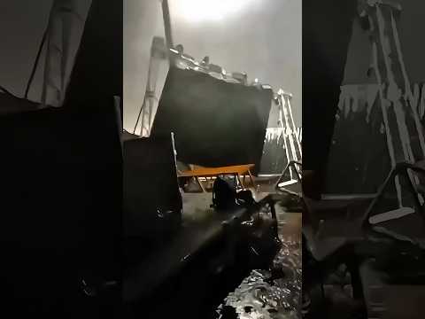 ATENÇÃO⚠️💨⛈️!!! Forte #temporal derruba estruturas de um parque de exposições, em bom jesus de goias