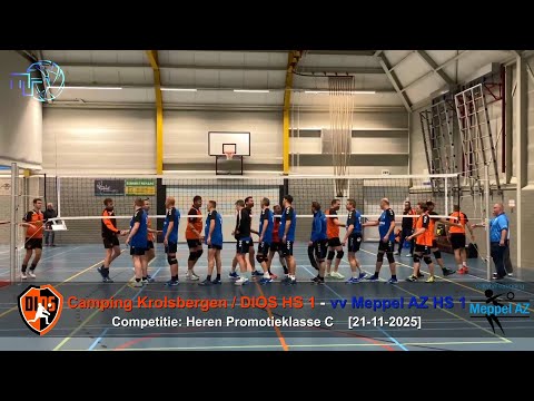 Volleybal Heren Promotieklasse C: Camping Krolsbergen / DIOS H1 - vv Meppel AZ H1 [21-11-2025]