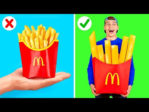THE BEST GIANT VS TINY FOOD CHALLENGE || The coolest big food by 123 GO! BOYS