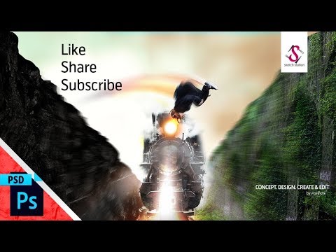 Photoshop Manipulation Jump Over The Running Train | Sketch Station