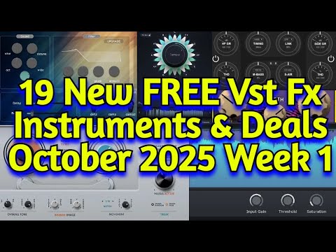19 Best New FREE Effect Plugins, Virtual Instruments, Sample Packs & Deals - OCTOBER 2025 Week 1