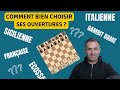 Comment BIEN choisir ses OUVERTURES aux échecs ?