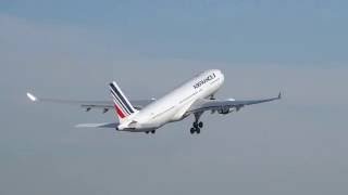 Décollage Airbus A330 Air France piste sud 8R lundi 12 septembre 2016