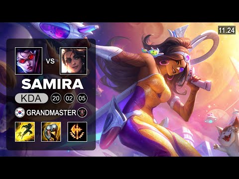 Samira ADC vs Vayne - KR Grandmaster - PreSeason 12 Patch 11.24