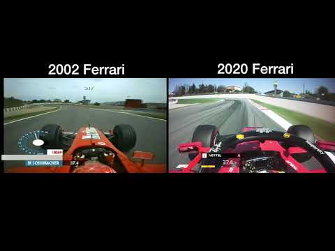F1  2002 Ferrari vs. 2020 Ferrari - Barcelona