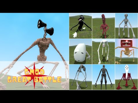 GMod Great Battle 2: SIREN HEAD vs TREVOR HENDERSON CREATURES in Garry's Mod