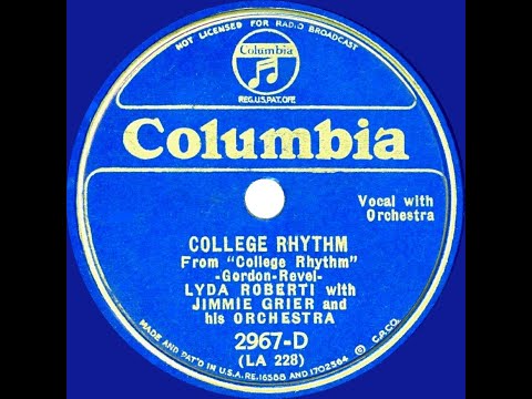 1934 Lyda Roberti & Jimmie Grier Orch. - College Rhythm