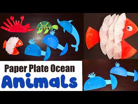 amazing sea animals craft| easy paper plate sea animals ||paper  plate craft| sea animals craft