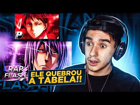 (2 em 1) REACT - Rap do Murasakibara 2 e Akashi Seijuro (Kuroko no Basket) | Flash Beats | Pol4r Mc