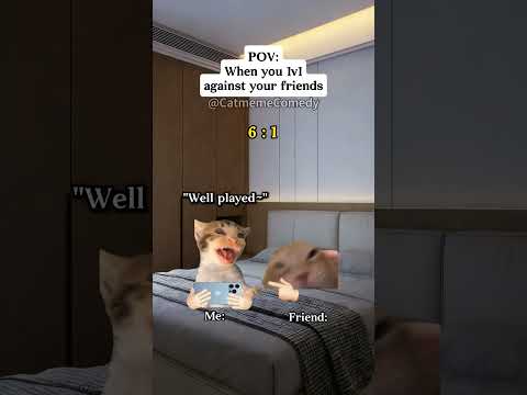 Cat meme Comedy😺When you 1v1against your friends #cat #shorts #funny cat videos