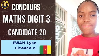 Candidat 20 EWANE Lyse: Maths Digit 3 par Maths Pour Tous