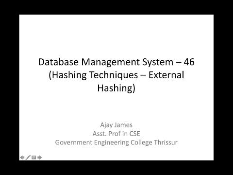 Database Management System – 46 (Hashing Techniques – External Hashing)
